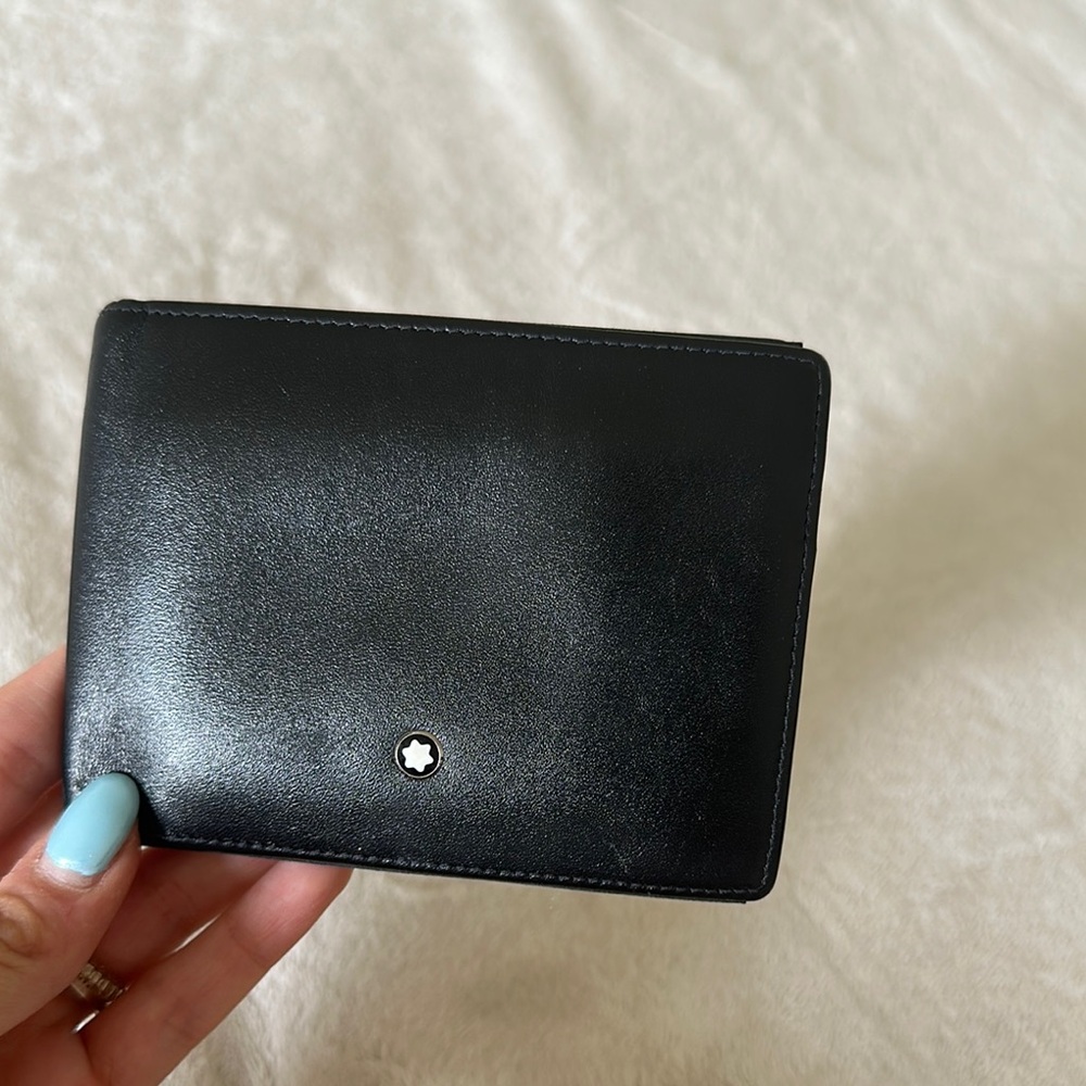 Mont Blanc Black Leather Bi-Fold Wallet